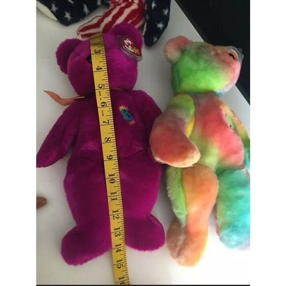 Ty Beanie Buddies Lot Millennium, Spangle, and Peace Bear - Picture 10 of 11